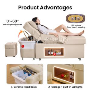 Head Spa Bed - Foot Bath Deluxe